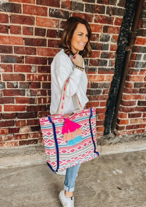 Market Southwest Tassel Tote
