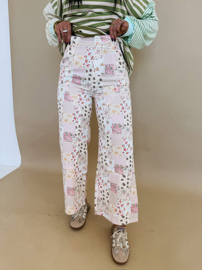Garden Party Patchwork Wide Leg Pant