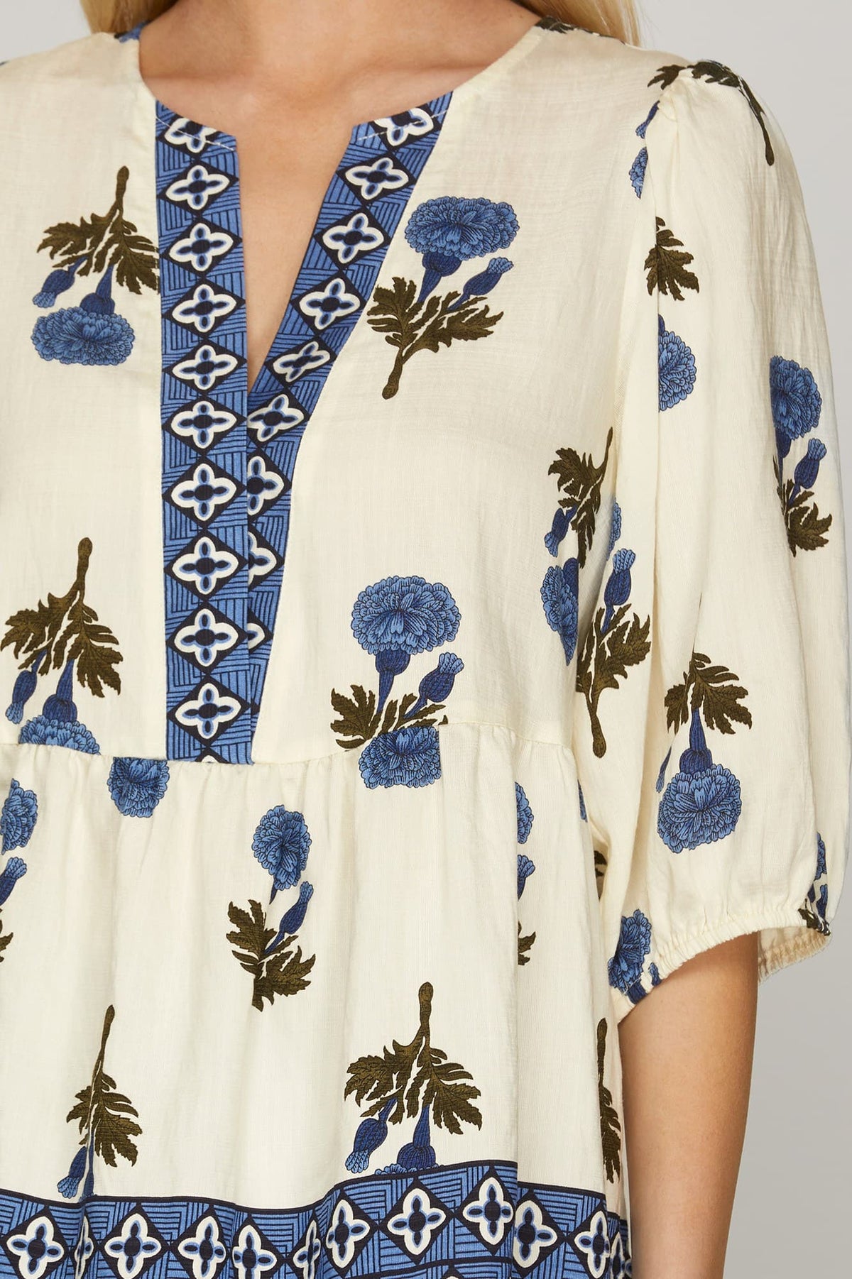 Seagrove Blue Mix Floral Top
