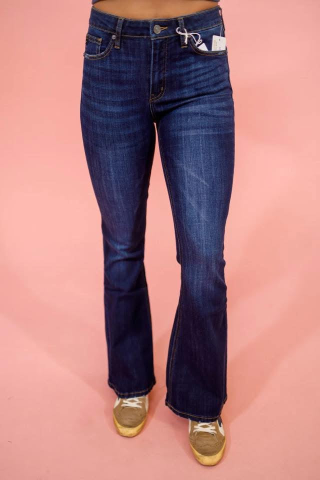 PETITE LENGTH KanCan Mid Rise Flare Jean