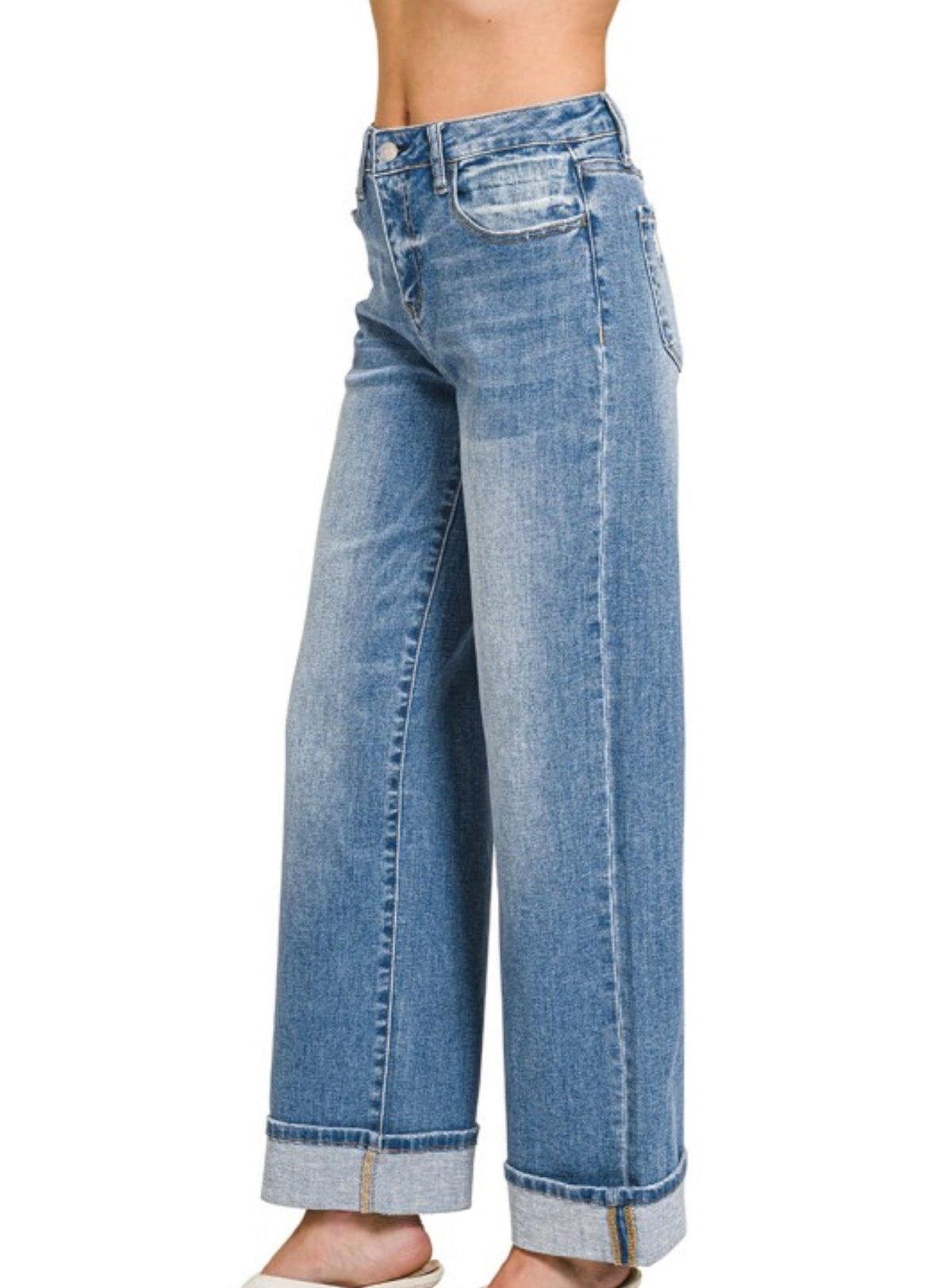 Zenana Frankie Cuffed Jean