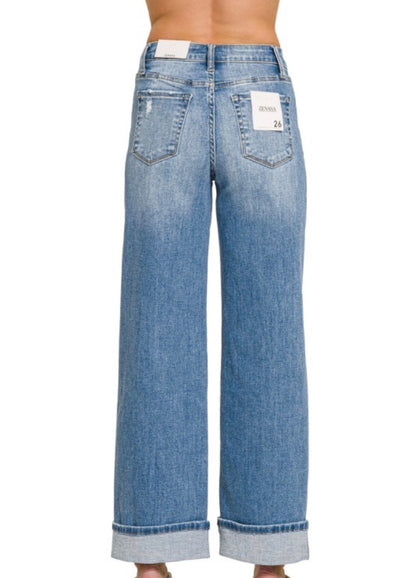 Zenana Frankie Cuffed Jean