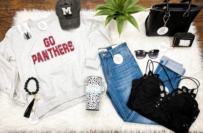 Go Panthers Screen Print Sweatshirt Ash Grey