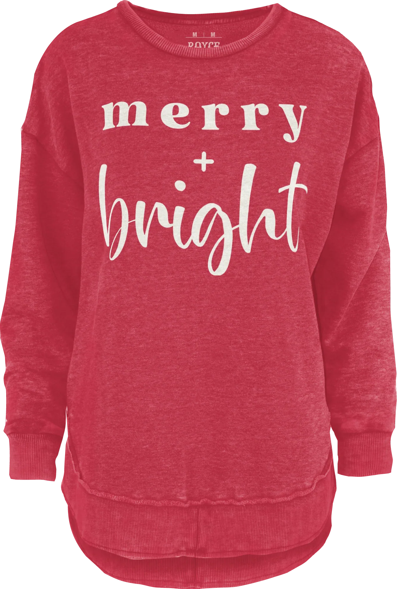 Royce Merry+Bright Fleece Hi-Lo Sweatshirt Red