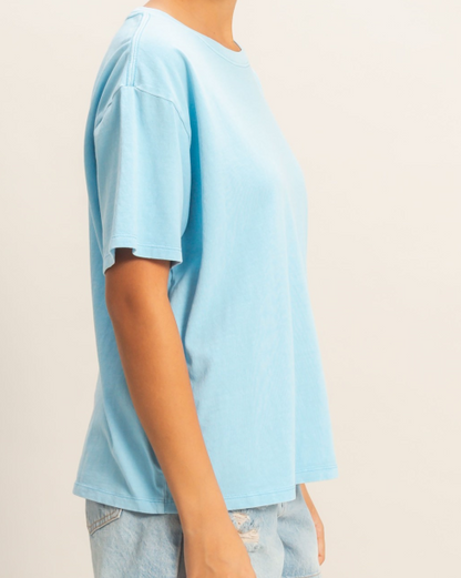 Classic Cotton Crew Tee Blue