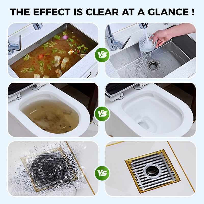 🏖️Summer Cool Deal: 40% OFF!!👍🎉Pipe-Clearing Foaming Powder – Fast-Acting Drain Unclogger & Deodorizer
