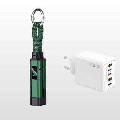 🚨 The Only Charging Cable You’ll Ever Need! 🔋4-in-1 Digital Display Keychain Charging Cable ⚡ Fast Charging, Portable & Multi-Device Compatible