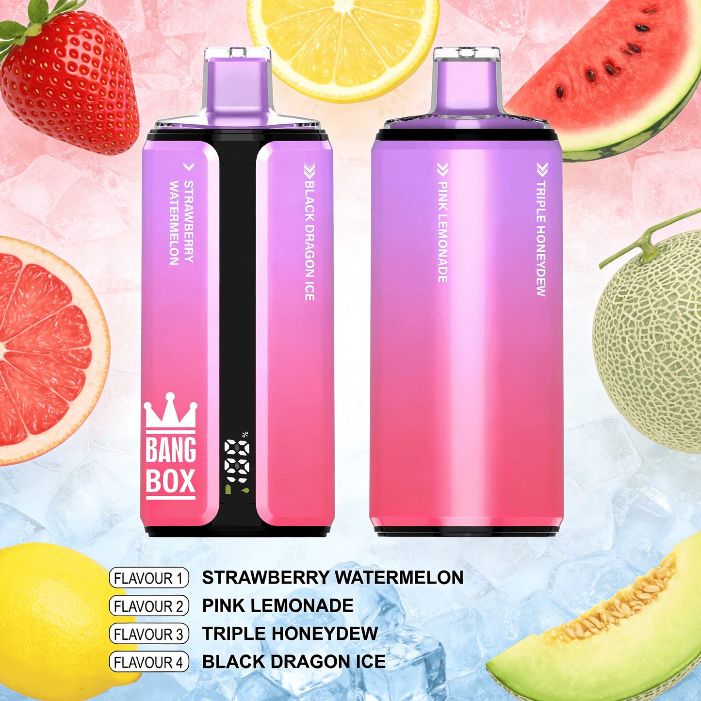 Bang Box 160000 160K Puffs 4 In 1 Flavors Original Rechargeable LED Display Disposable Vape