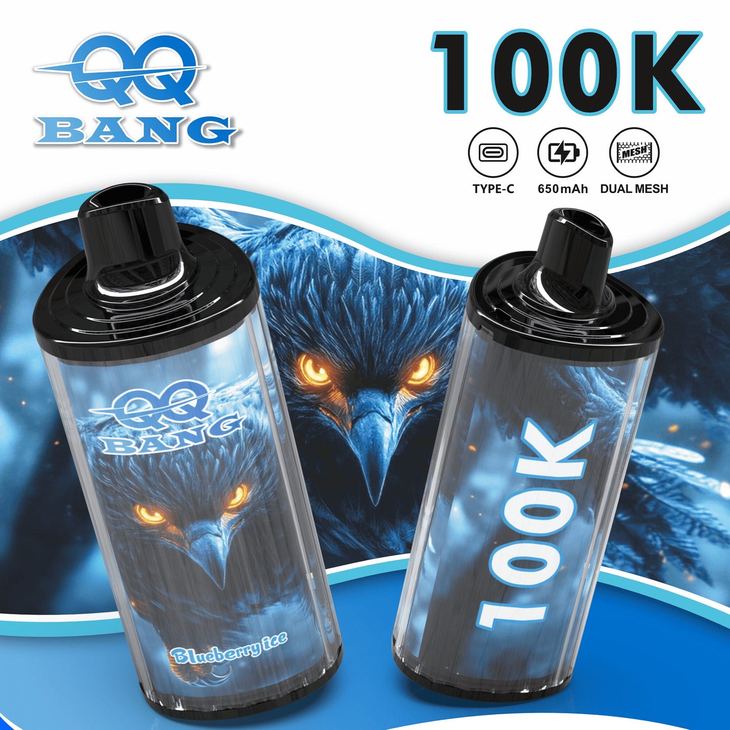 QQ Bang 100000 100K Puffs Dual Mesh Original Rechargeable Disposable Vape