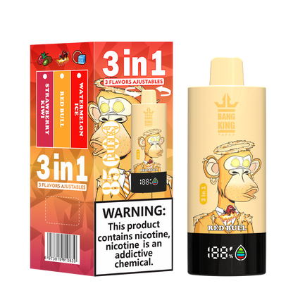 Bang King 85000 85k Puffs 3 in 1 Flavors Newest Original Rechargeable LCD Display Disposable Vape