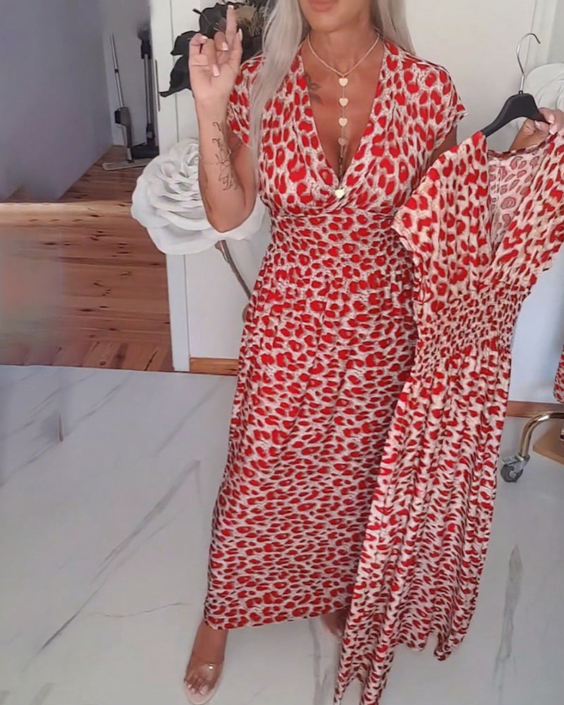 Benara - V-Neck Printed Dress