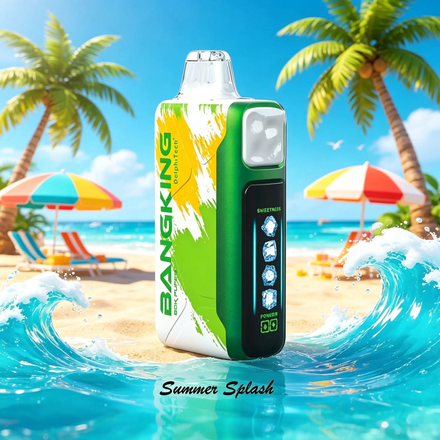 Bang King Ice Cool 60000 60K Puffs Adjustable Ice Level LED Display Disposable Vape Japan warehouse