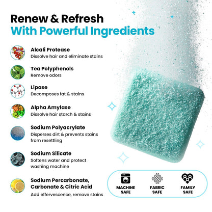 🔥 BUY 2 GET 1 FREE! 🧺 Washing Machine Cleaner ✨ Removes Odors, Residue & Buildup for a Fresher Laundry Routine