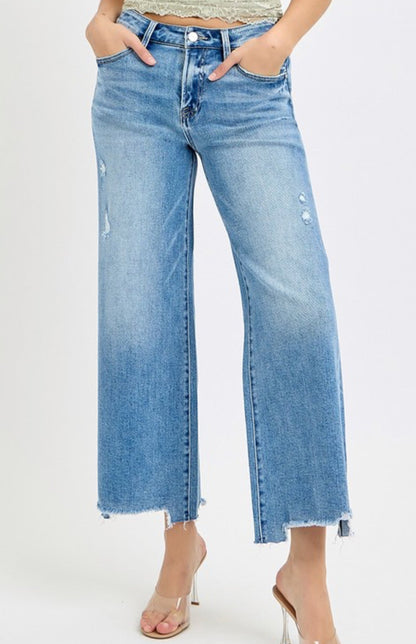 RISEN Jessie Wide Leg Crop Jean