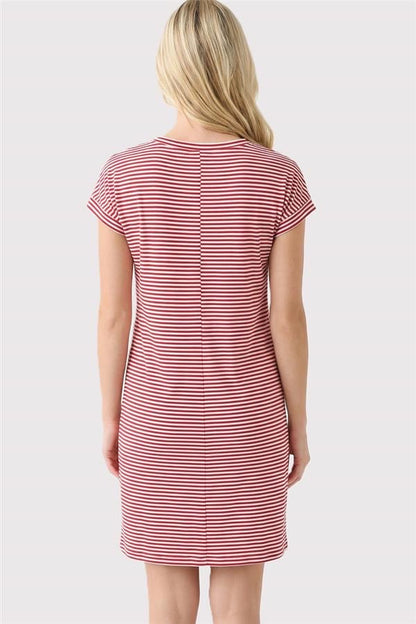Red Stripe Pocket Dress