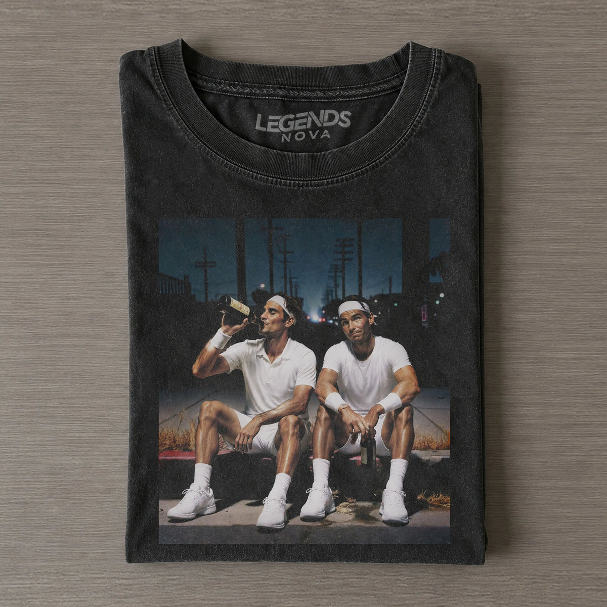Roger Federer & Rafael Nadal Tennis legend graphic T-shirt