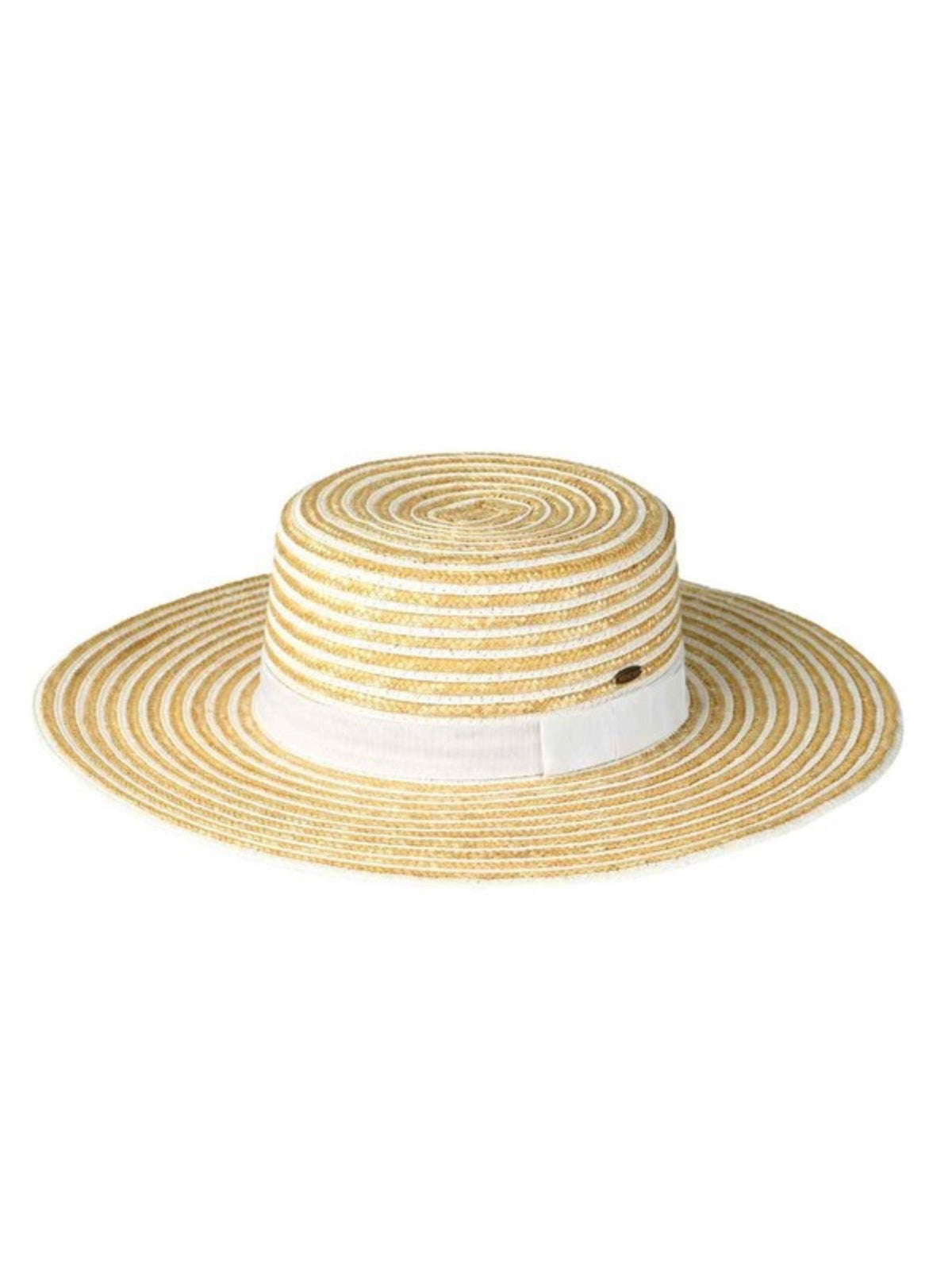 CC Brand Kara Striped Boater Hat