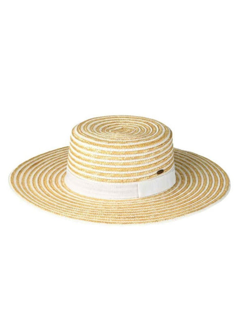 CC Brand Kara Striped Boater Hat