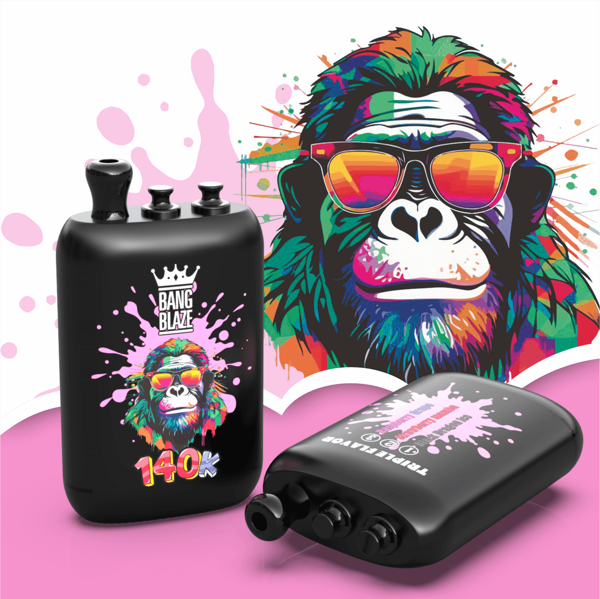 Bang Blaze 140000 140K Puffs 3 in 1 Flavors Original Rechargeable Disposable Vape