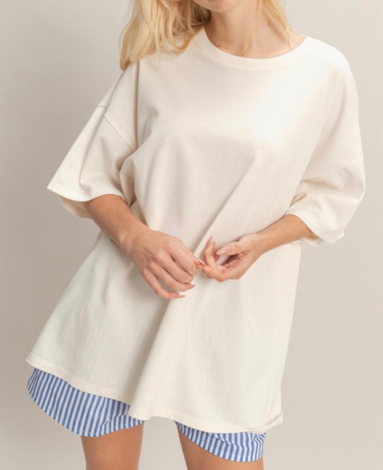 Oversized Mineral Wash Tee Off White