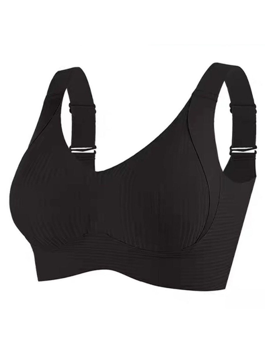 🌷 50% OFF – LIMITED TIME! 💕Subtle Striped Seamless Bra with W-Support ✨ Wire-Free Lift & Unmatched Comfort