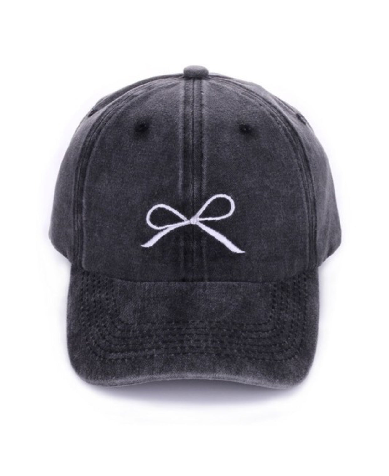 Embroidered Bow Hat