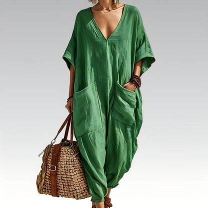 Evelisse - Breezy Batwing Pocket Jumpsuit