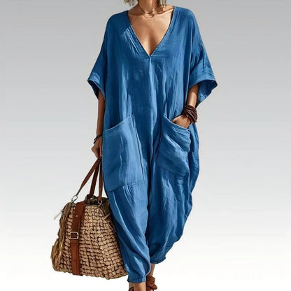 Evelisse - Breezy Batwing Pocket Jumpsuit