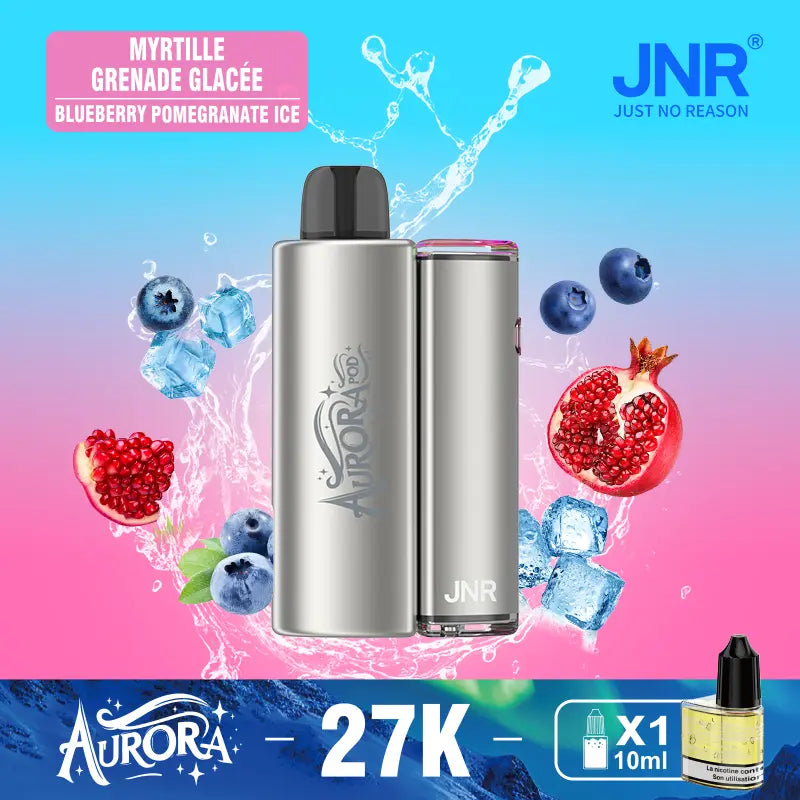 JNR Aurora 27K 27000 Puffs 2+10ml Replaceable Pod Kit Refillable Original Disposable Vape