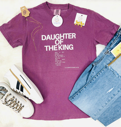 Comfort Colors Daughter of the King Berry Tee