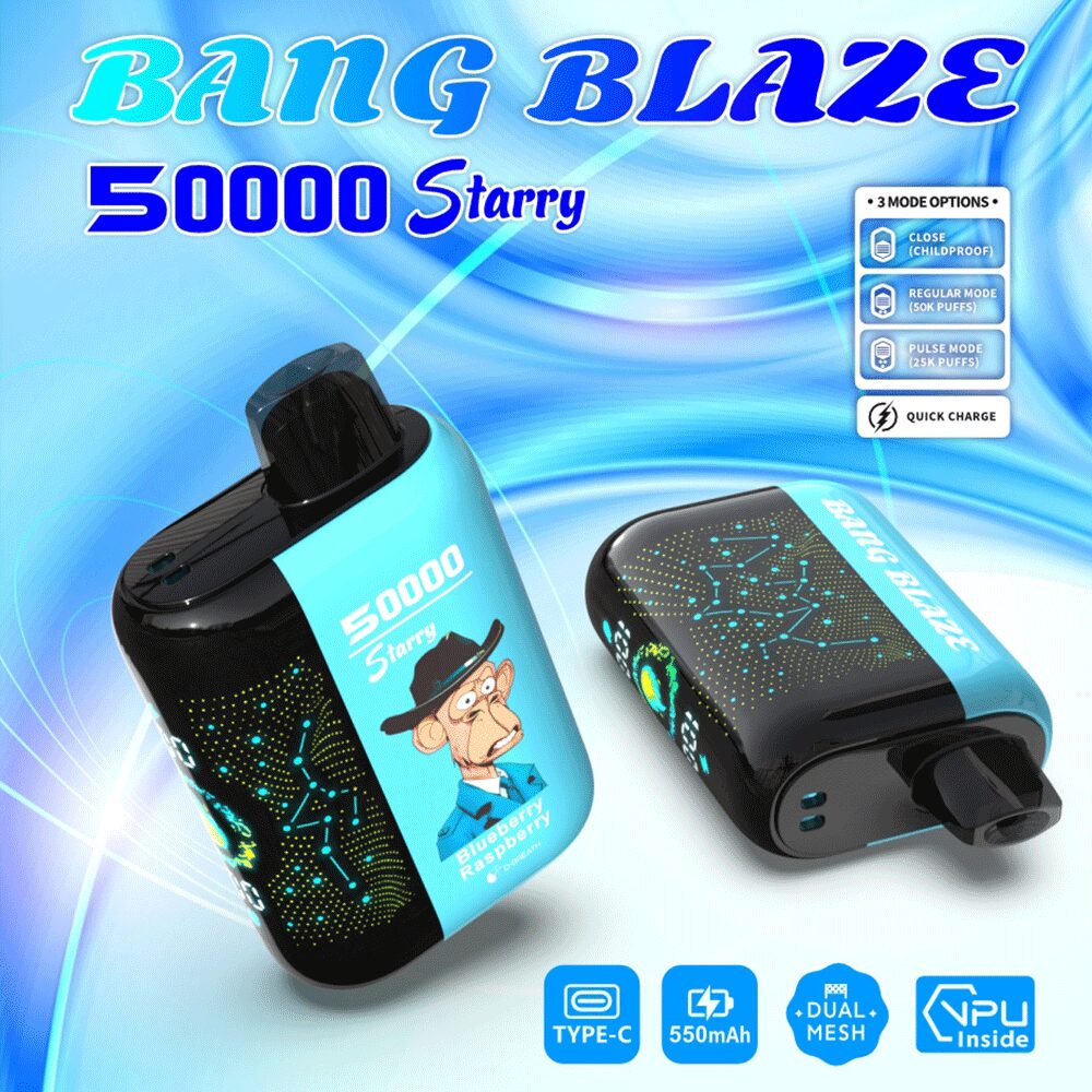 Bang Blaze Starry 50000 50K Puffs Hottest LED Display Disposable Vape