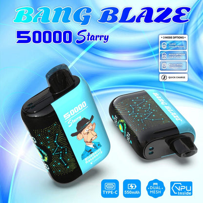 Bang Blaze Starry 50000 50K Puffs Hottest LED Display Disposable Vape