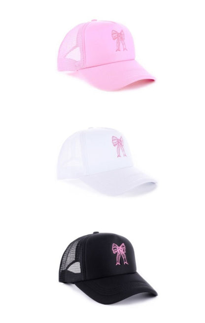 Bow Embroidered Trucker Hat
