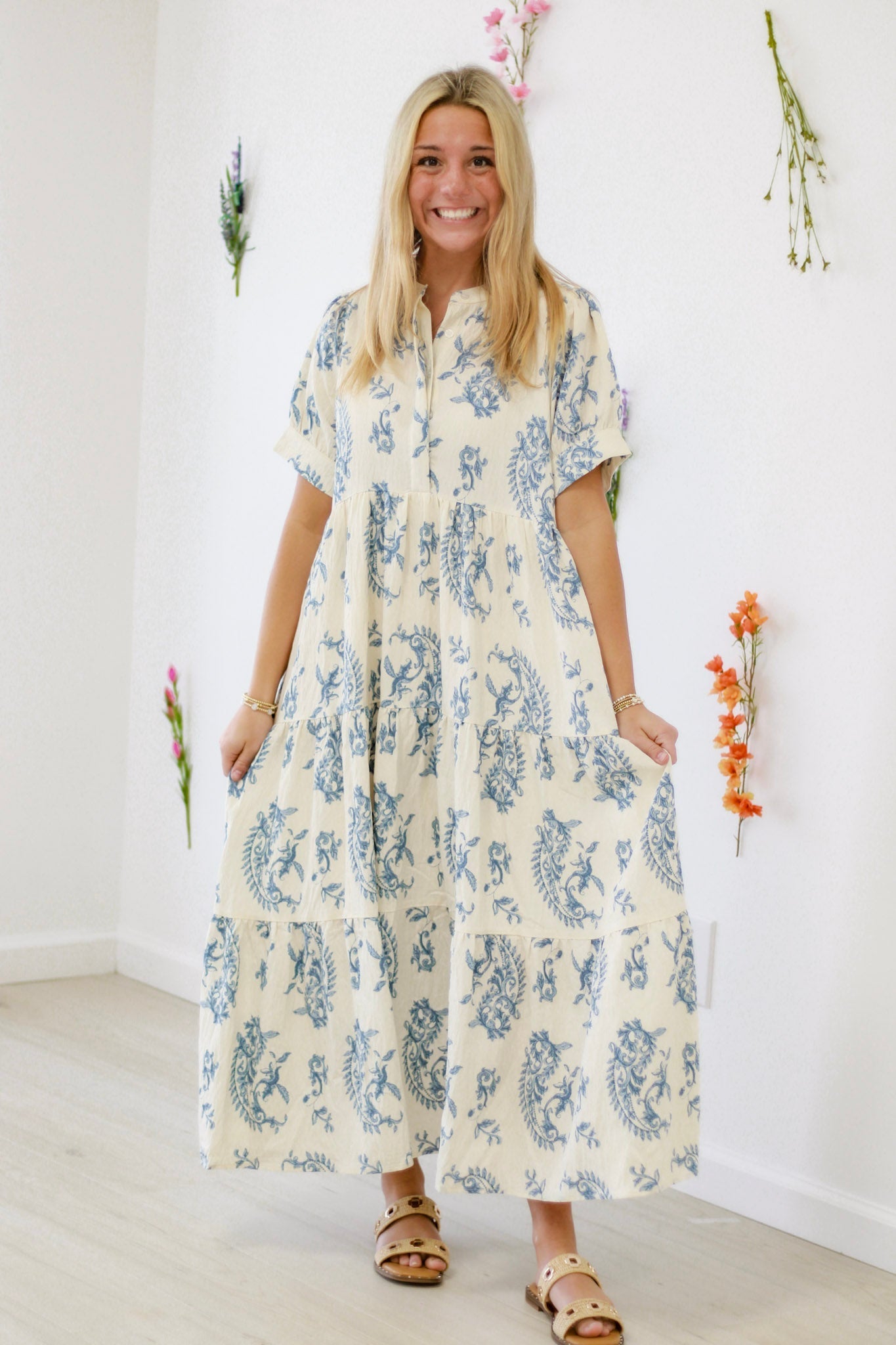 UMGEE Maxi Dress Blue Mix