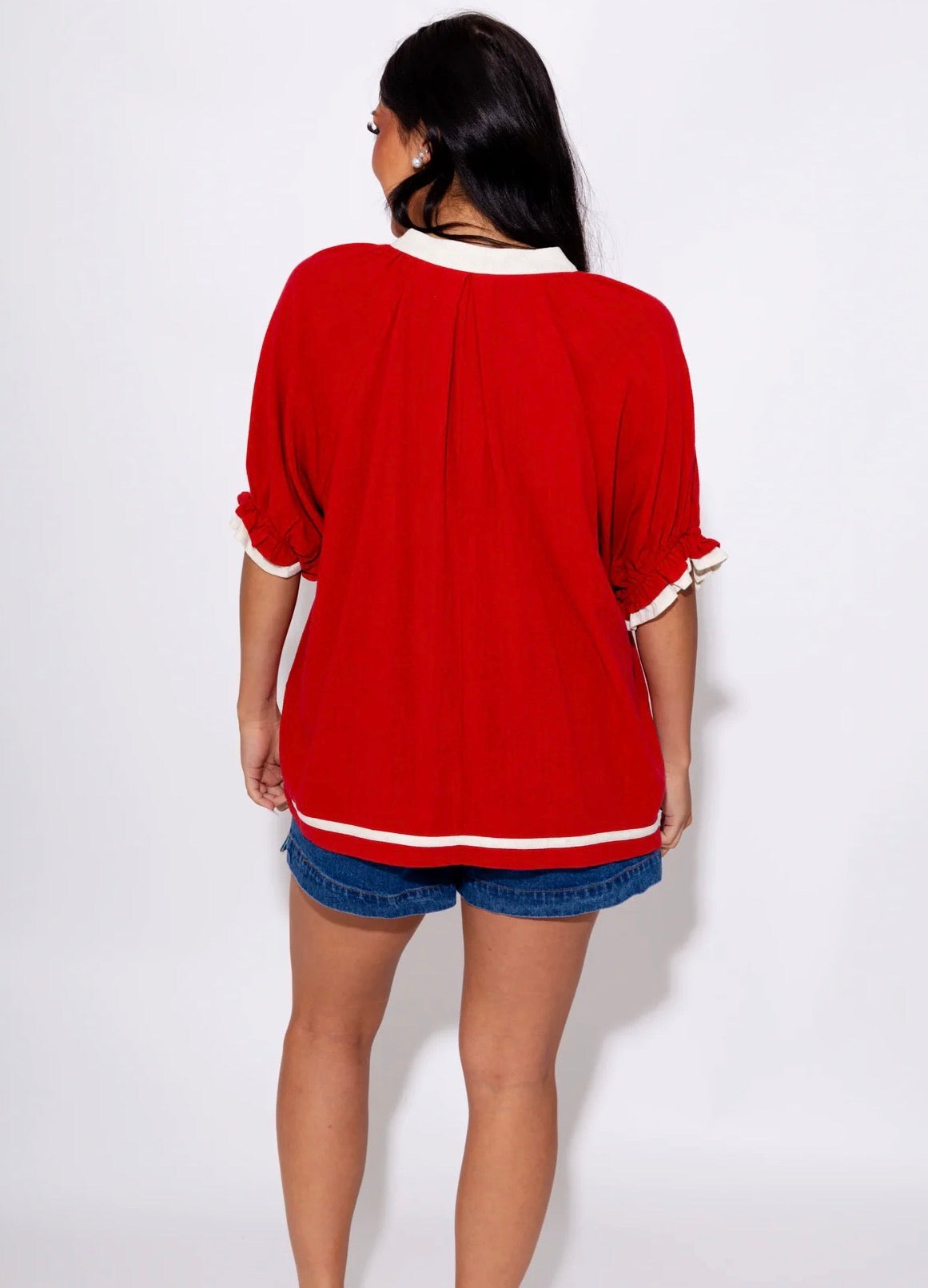 UMGEE Red Contrast Top
