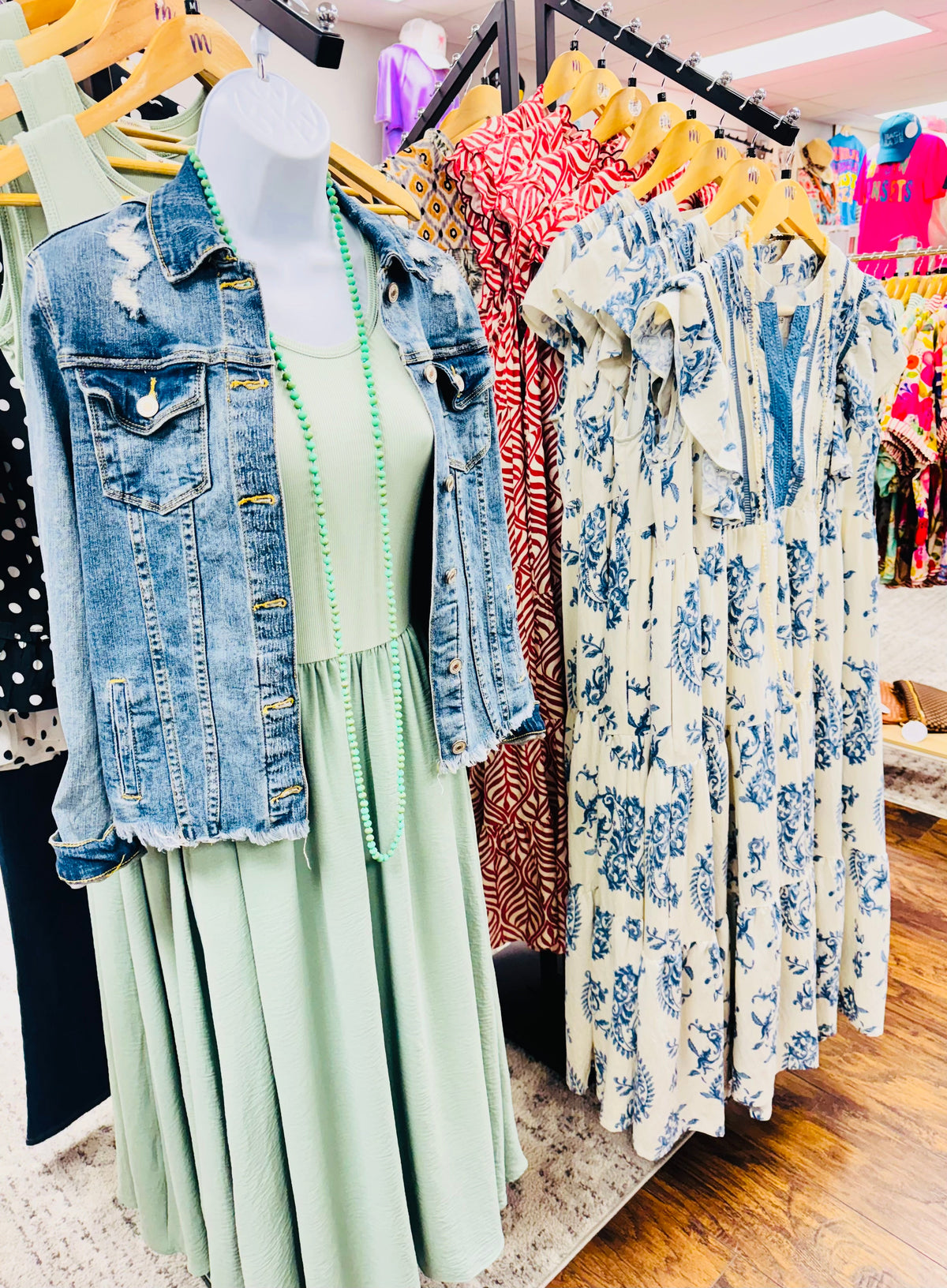 UMGEE Charlotte Paisley Midi Dress Blue Mix