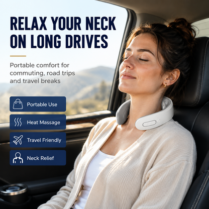 🔥 Hot Deal! Heated 4D Neck Massager 💆‍♂️ Portable 4D Neck Relaxer for Stress Relief & Pain Relief ✨
