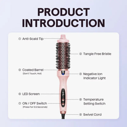 Protective Heated Comb – Gentle Curls Without Damage