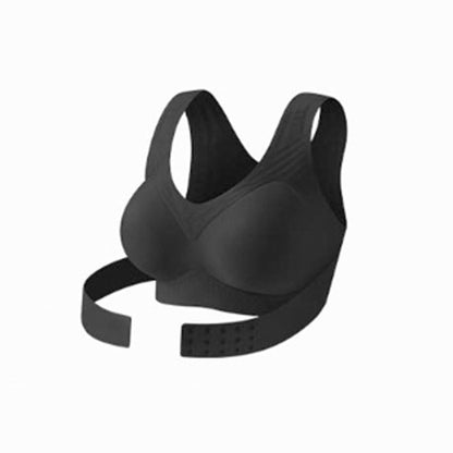 【Postural correction】Women’s Beige Wireless Bra, Soft Breathable Non-removable Moulded Cups, Yoga Fitness Sportswear for Gym & Daily Training