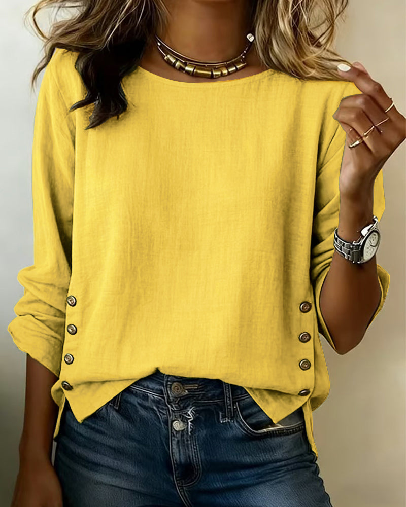 Loravyn - Soft-Touch Long-Sleeve Blouse