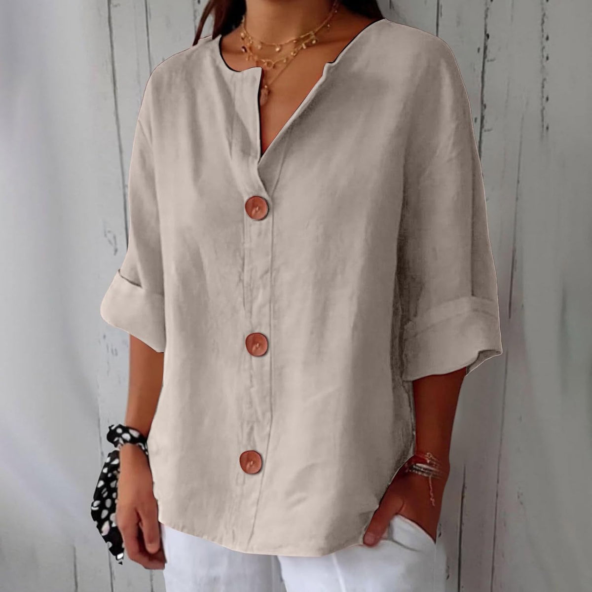 Piera - Breezy Linen Blouse