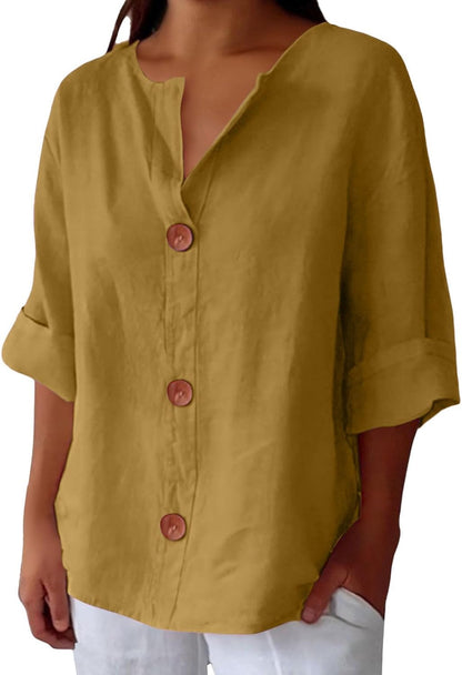 Piera - Breezy Linen Blouse