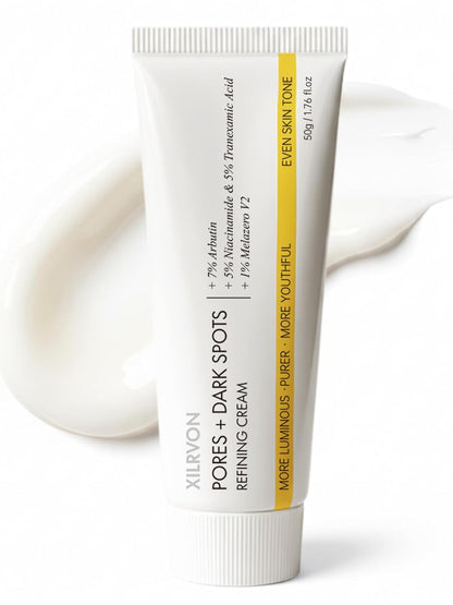 EELHOE Pores + Dark Spots Refining Cream with Arbutin, Niacinamide, Tranexamic Acid & Melazero | Pore-Minimizing, Gentle & Hydrating Daily Moisturizer, Suitable for Sensitive Skin, 50g (1 Pack)