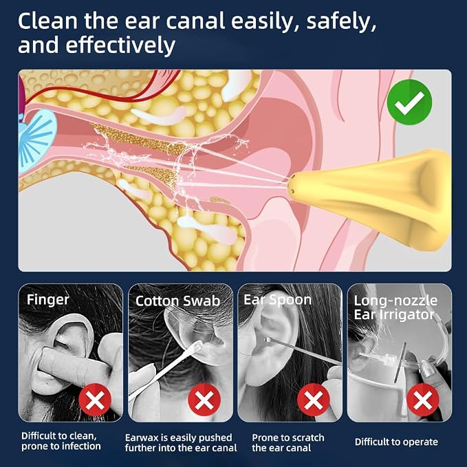 🔥 50% OFF TODAY! 👂✨ Smart Electric Ear Cleaner Kit 💎 Safe, Gentle & Effective Earwax Removal with Waterproof Design