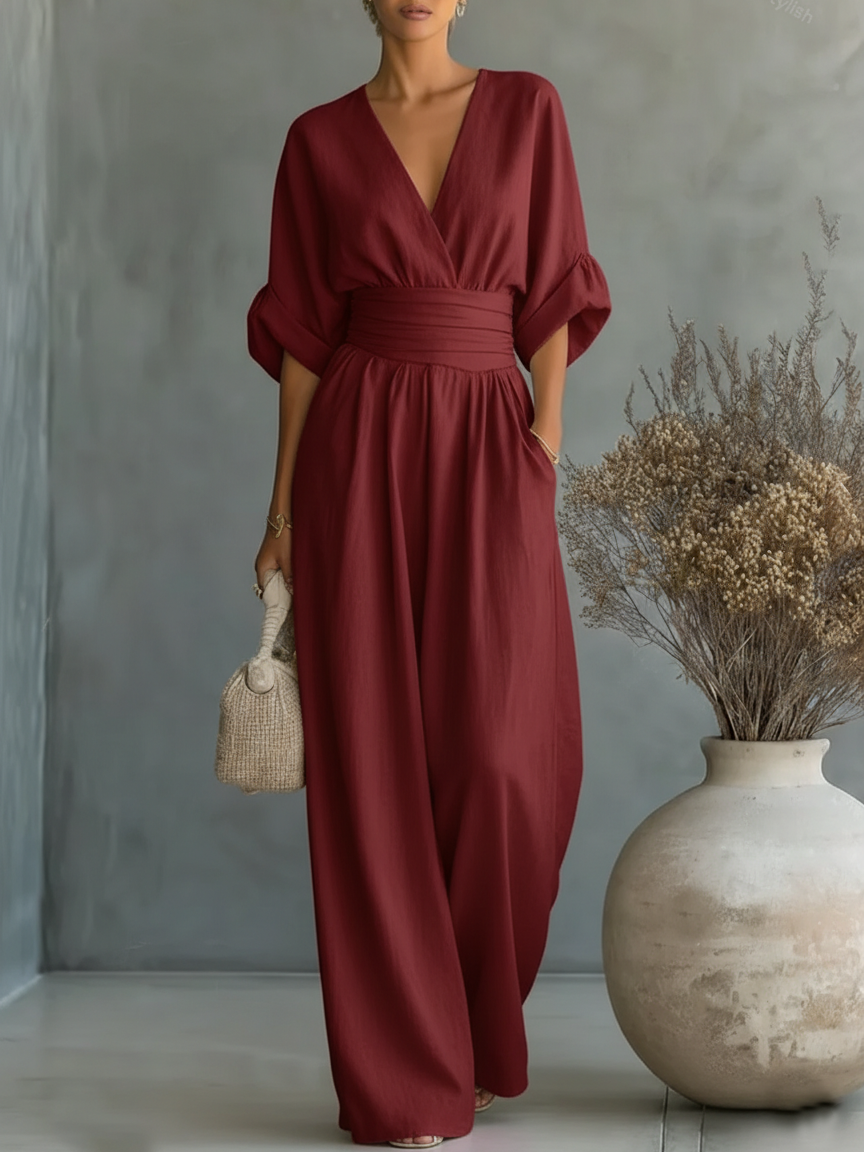 Ainslee - Soft-Touch Wide-Leg Jumpsuit