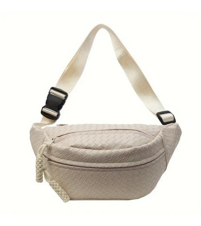 Atlas Woven Vegan Leather Crossbody Bag