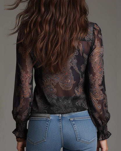 Norina - Soft-Touch V-Neck Blouse