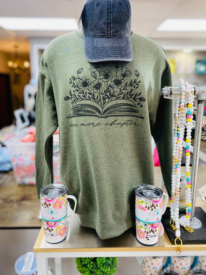 One More Chapter Sweatshirt Heather Green