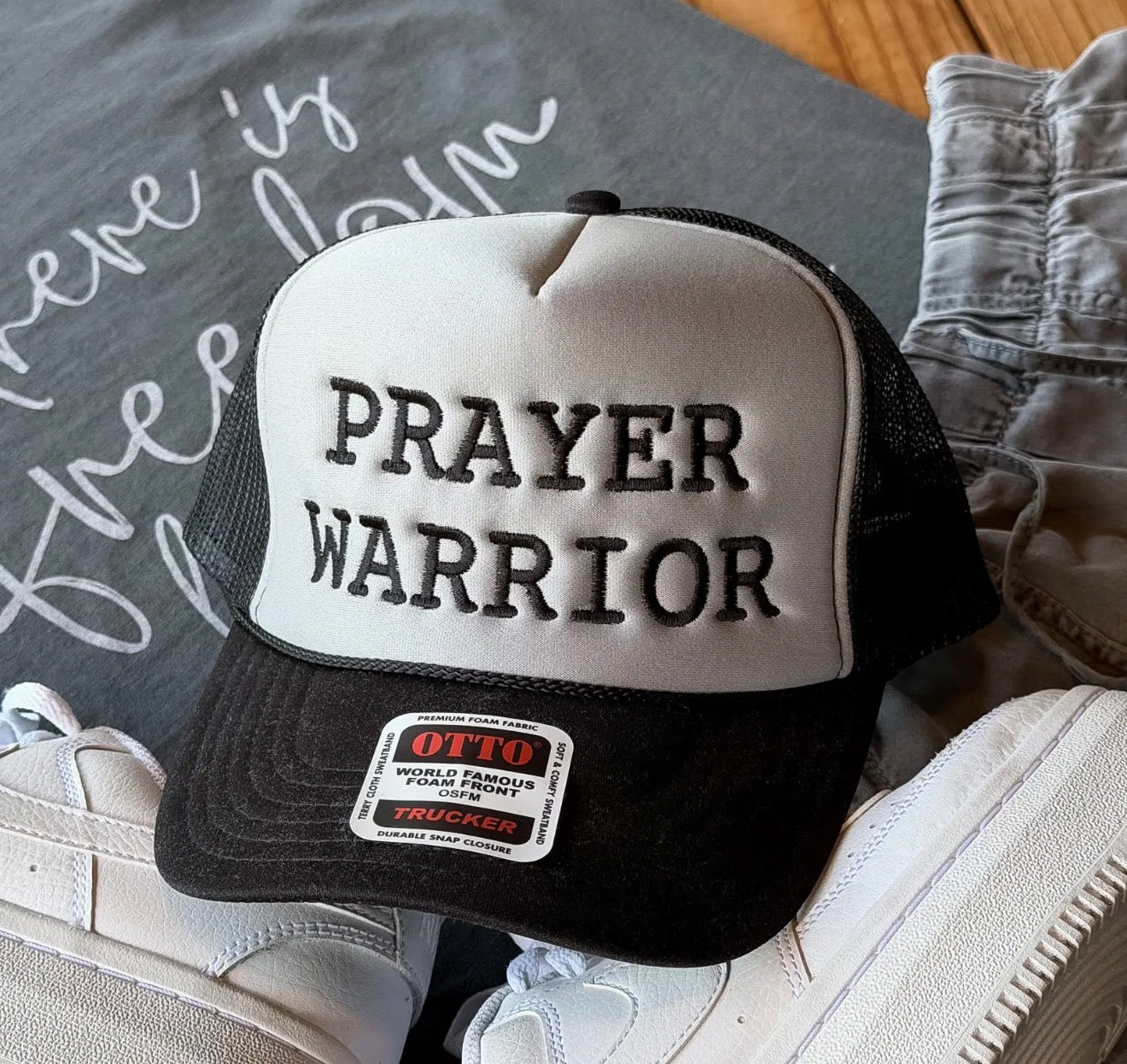 Embroidered Trucker Hat Prayer Warrior