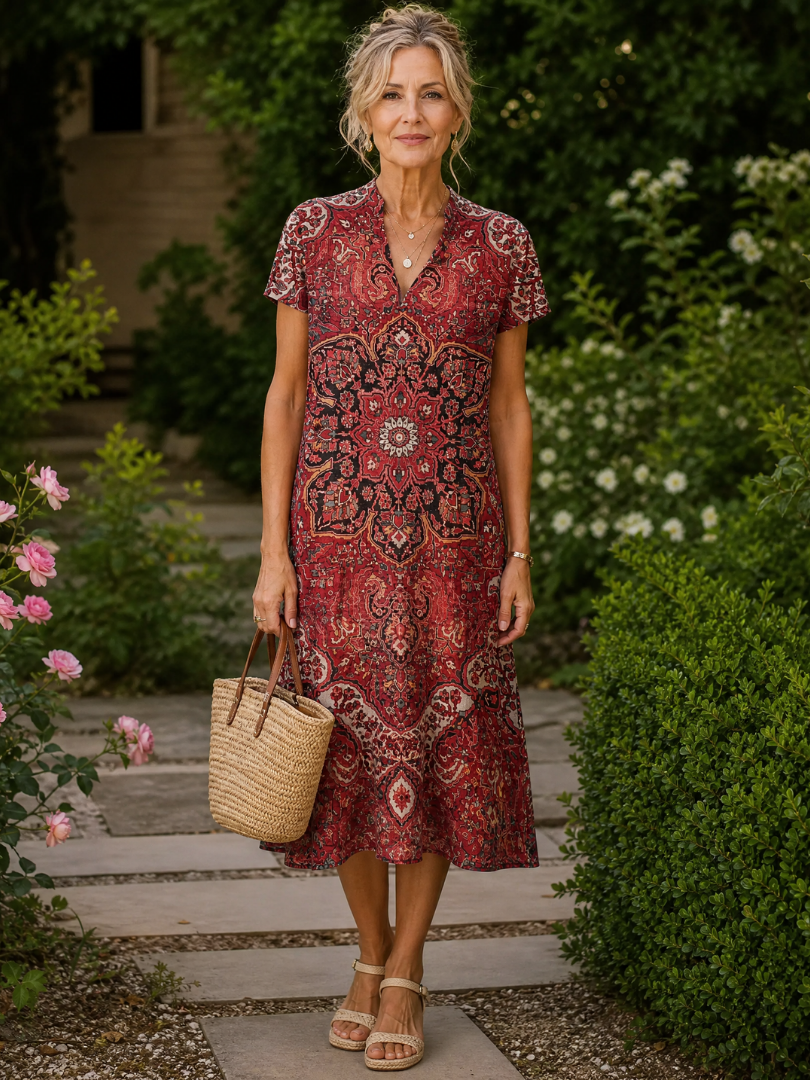 Genevieve - Fluid Midi Shirt Dress